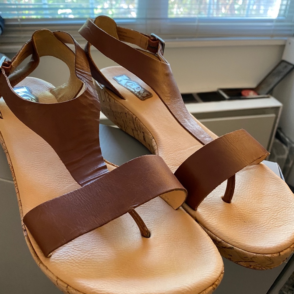 Kork-Ease brand sandals.